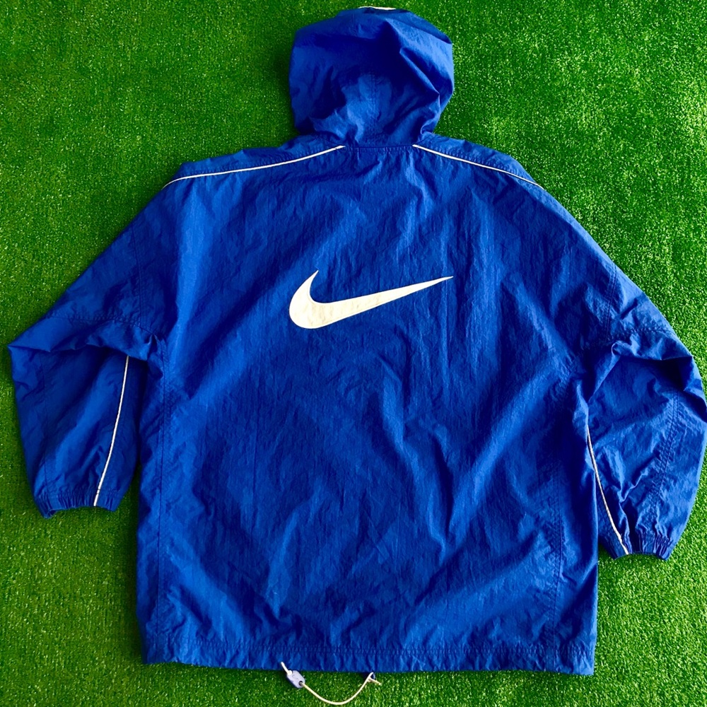 True 90s Vintage Nike Full-Zip Windbreaker Jacket.